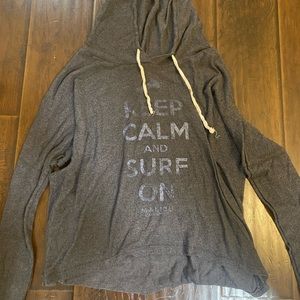 “Keep calm and surf on” hoodie